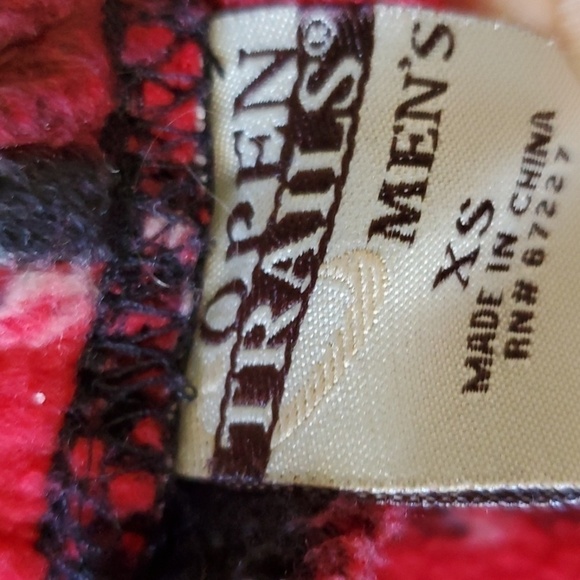 Open Trails Buffalo check fleece pants with moose Size XS men's - Picture 6 of 11